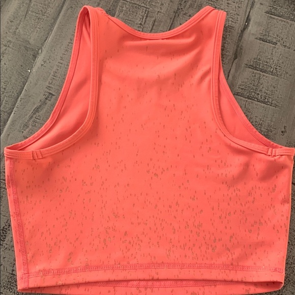 BuffBunny Medium Pink Coral Specked Gold Tank Bra Top, EUC, - Picture 3 of 3